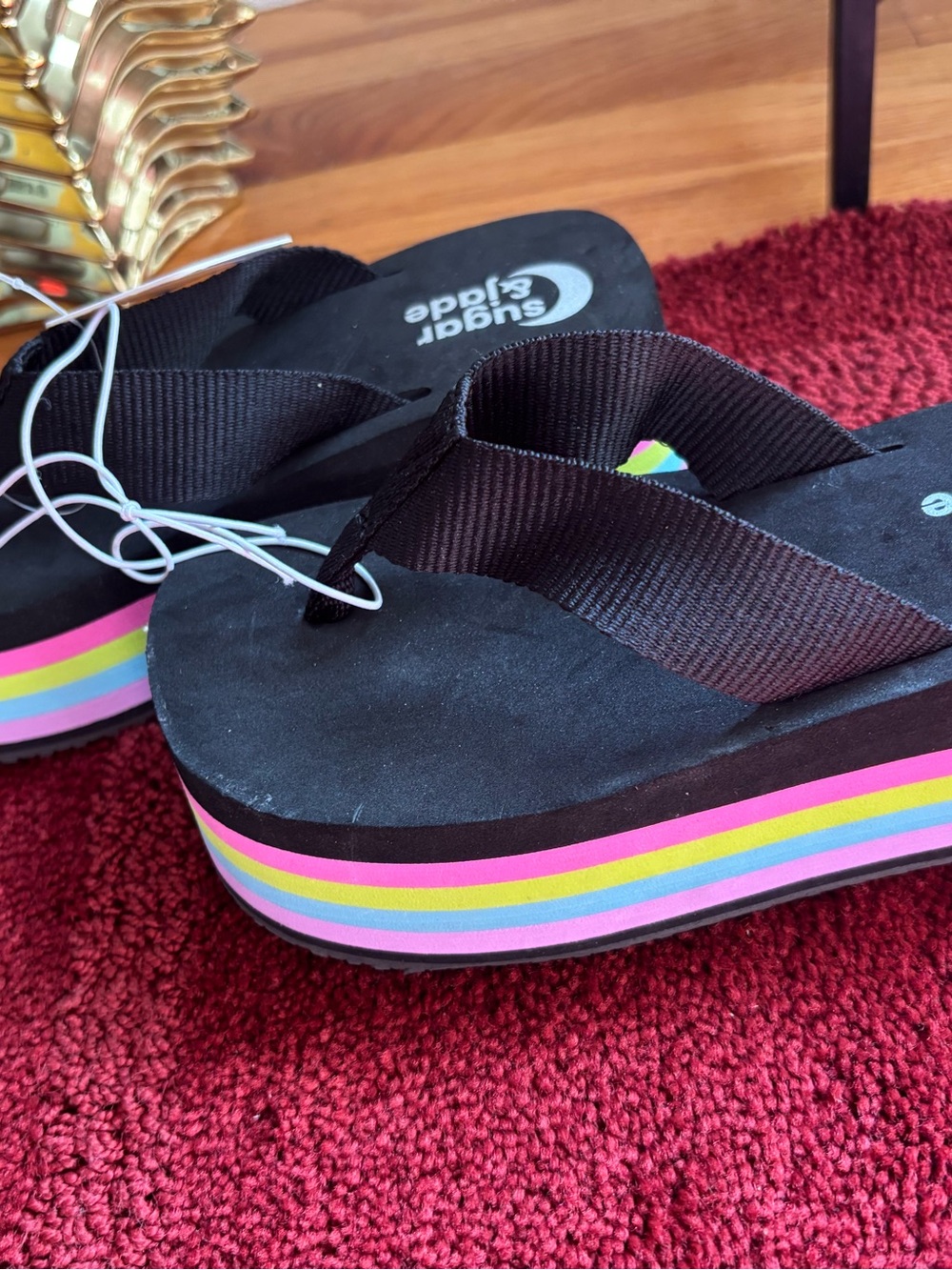 Sugar & Jade black platform flip flop - Picture 2 of 7